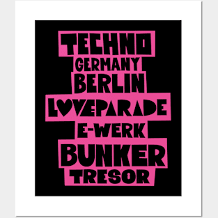 Rave Revival: Berlin's 90s Techno Scene Tribute Posters and Art